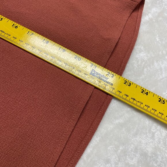 Monteau Los Angeles L Womens‎ Scalloped Rust Sleeveless Top Elegant - Picture 10 of 10